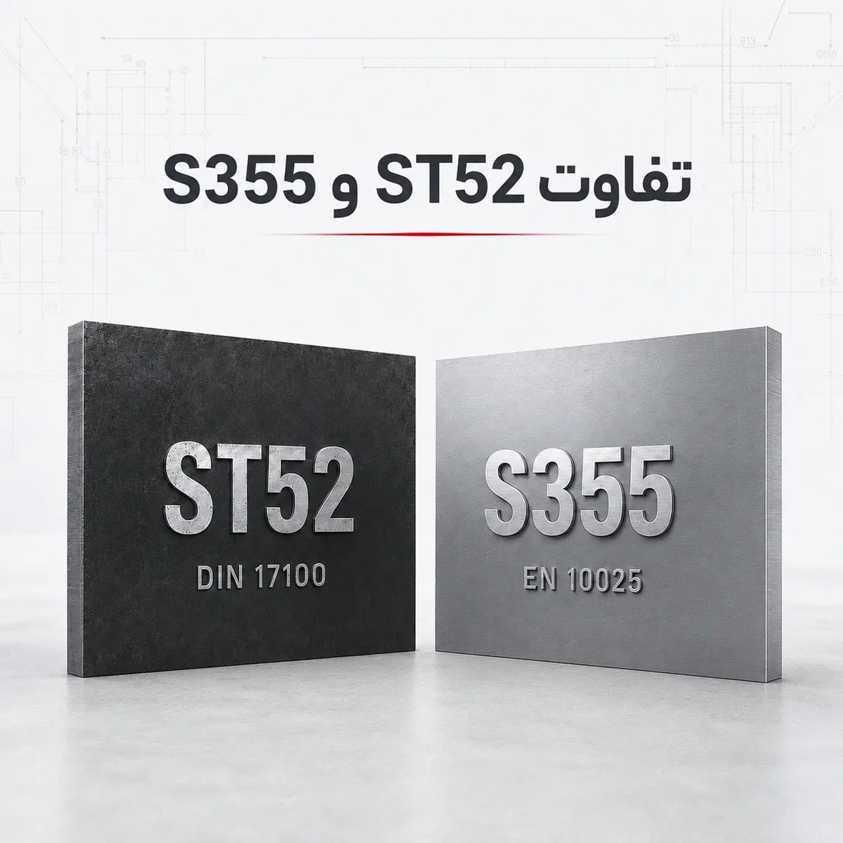 مقایسه فولاد ST52 و S355 از نظر استاندارد و خواص مکانیکی